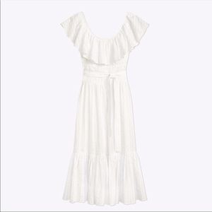 Tory Burch white ruffle dress